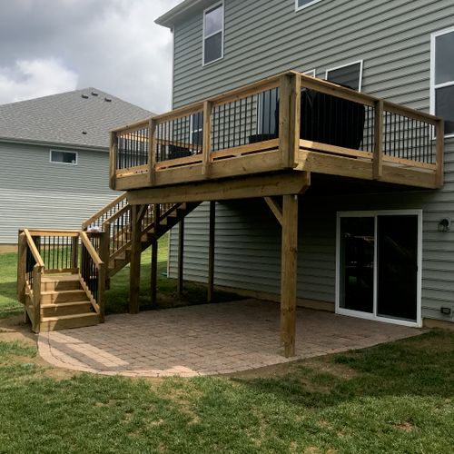 Exceptional work! Deck/patio look great. Stair des