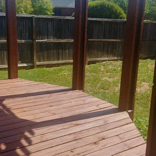 Staining my deck was a tedious job and probably ne