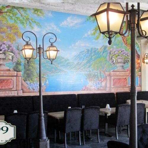 We asked Doron to design and paint our Restaurant 