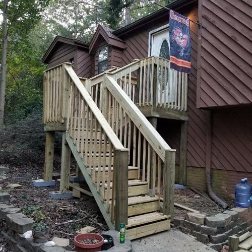 Had a new deck/stairway built.  Looks great and lo