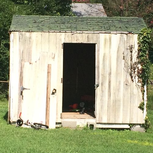 We had an old shed and Sam rebuilt it from the fou