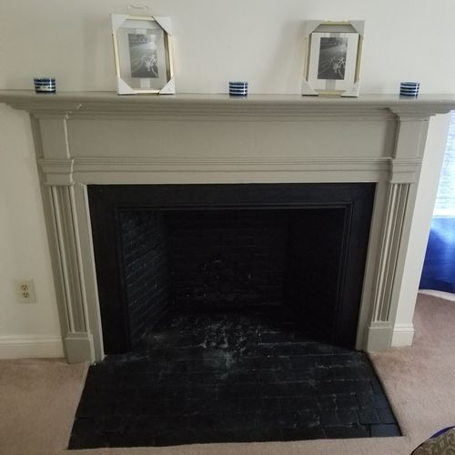 Originally my fireplace was white and needed to be