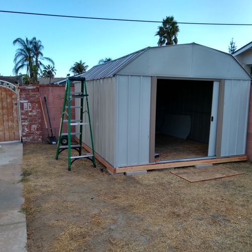 I had a metal shed that needed assembly.  It turne