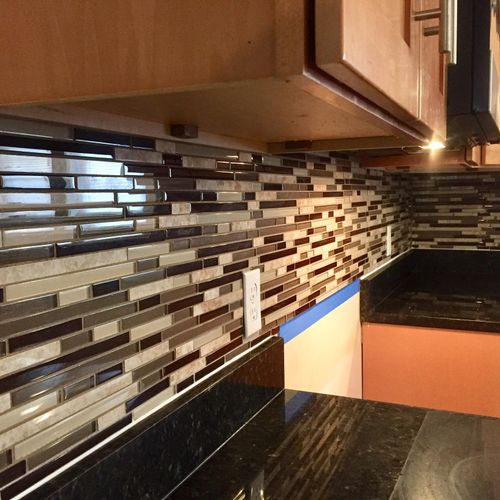 I had the backsplash in my kitchen done in one day