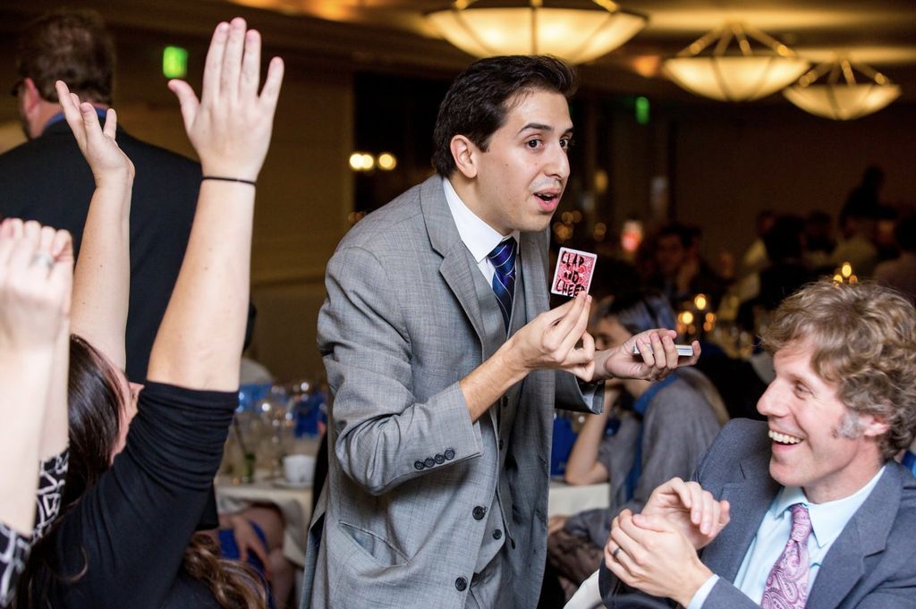 We hired John for strolling close-up at our weddin