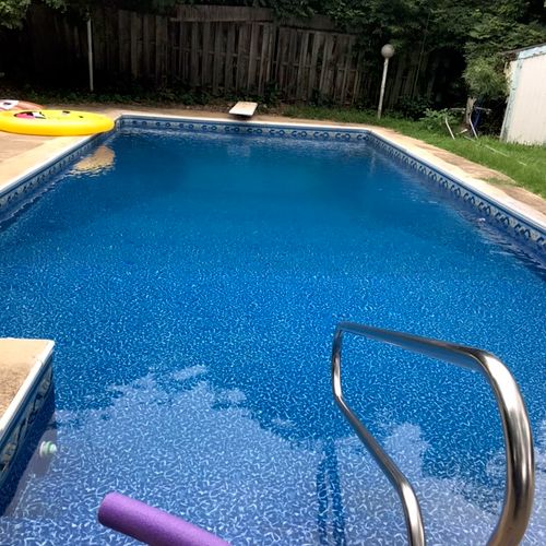 DC Pools came and open my pool , they cleaned it a