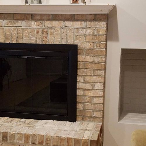 We hired Mike to complete a fireplace project in o