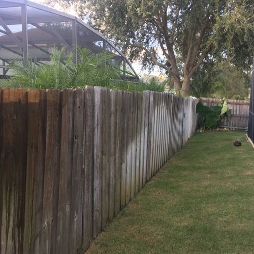 Amazing job. Our fence looks brand new!!! Before a
