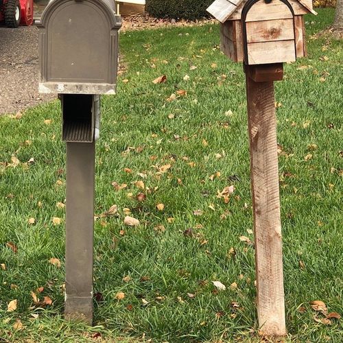 We replaced our old mailboxes. We are very happy a