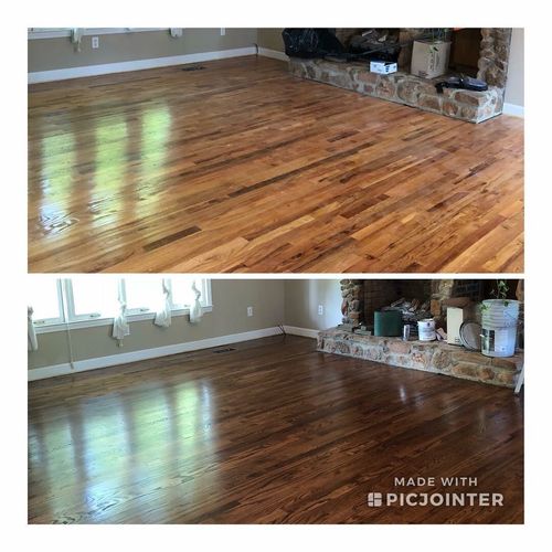 We hired Foothills Floors Sanding company to come 