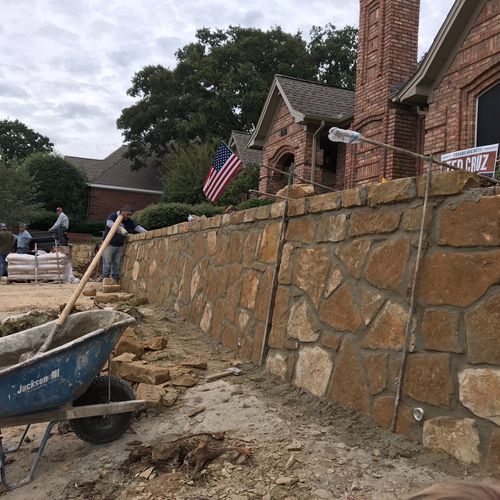 Our retaining wall was a complete rebuild. After w