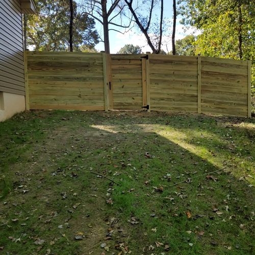 Really wanted a horizontal fence. Other companies 
