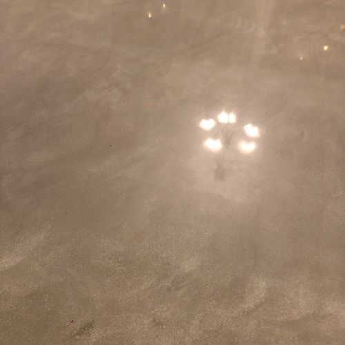 Ray did a polished concrete overlay on the interio