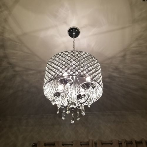 I am very happy with how the chandelier looks!