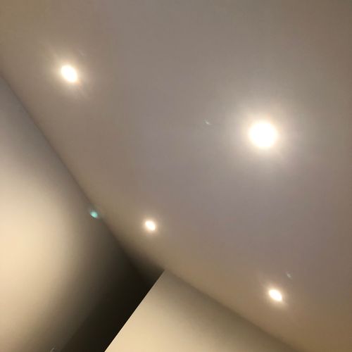 Moses’ installed recessed lighting in my living ro