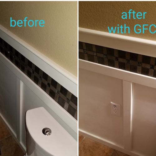 Joseph did great work installing a new GFCI outlet