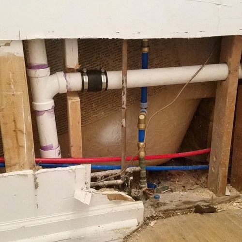 Needed the plumbing line and hook-ups for a washer