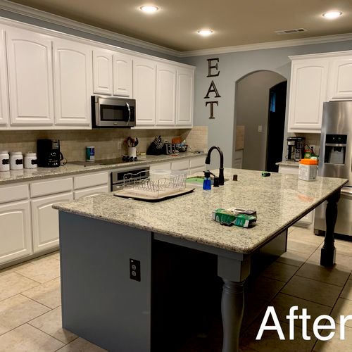 Ever did an amazing job with our kitchen cabinets.