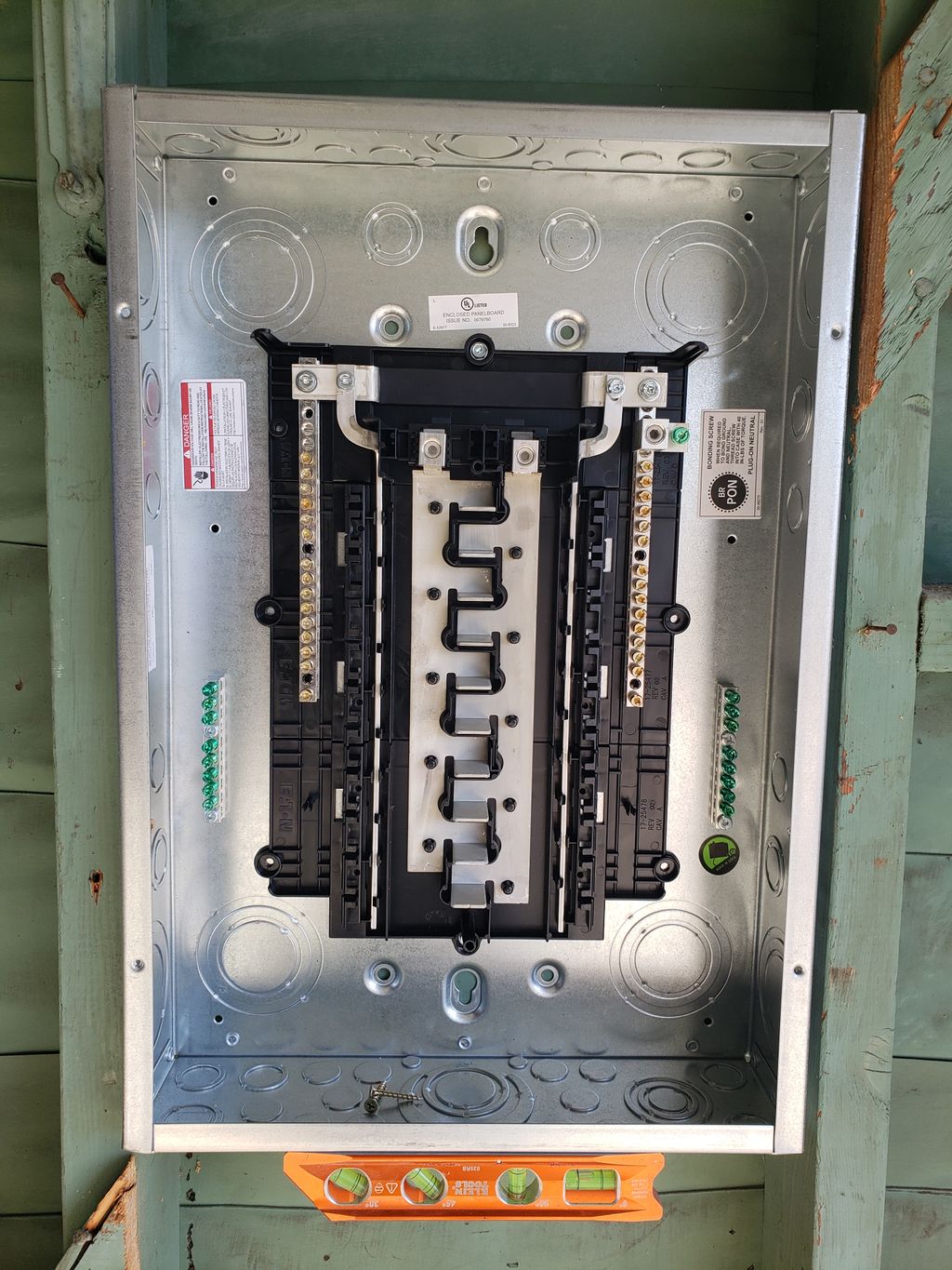 sub panel installation. 