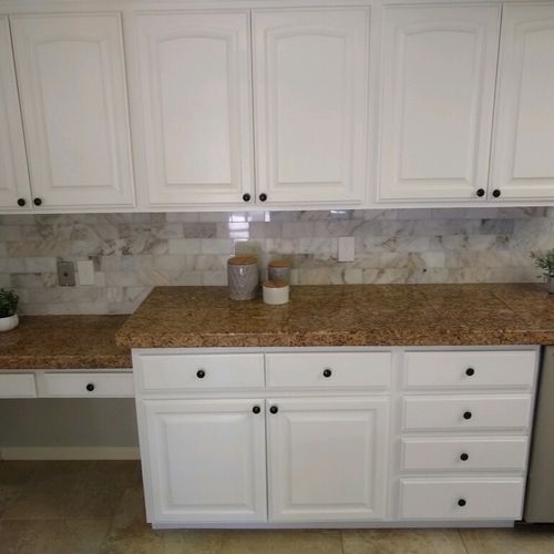 I hired Chad to do a kitchen backsplash and the re