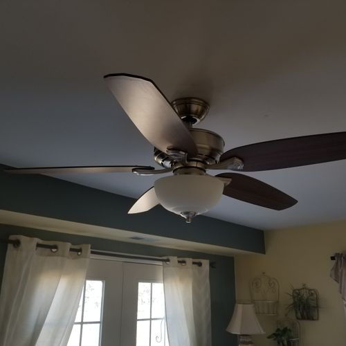 Very happy with my ceiling fan installation!
Larry