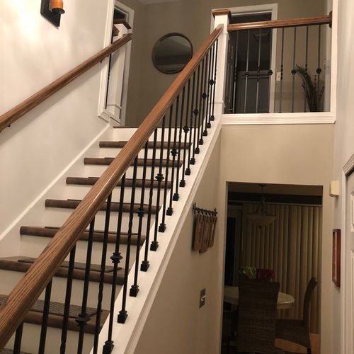 Ray did an amazing job on our staircase.  Results 