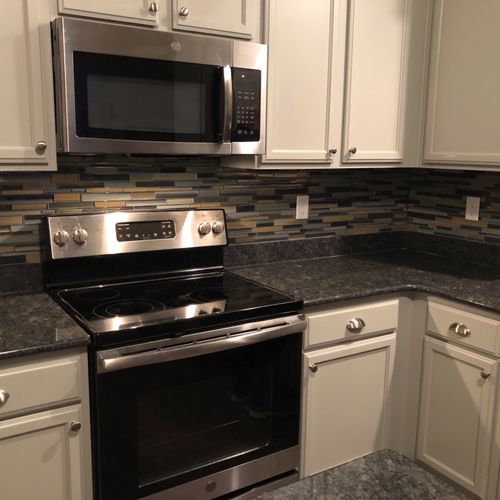 Andrew did a great job on our kitchen backsplash a