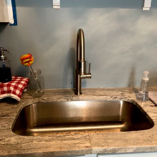 Franco installed a faucet for my kitchen sink as w