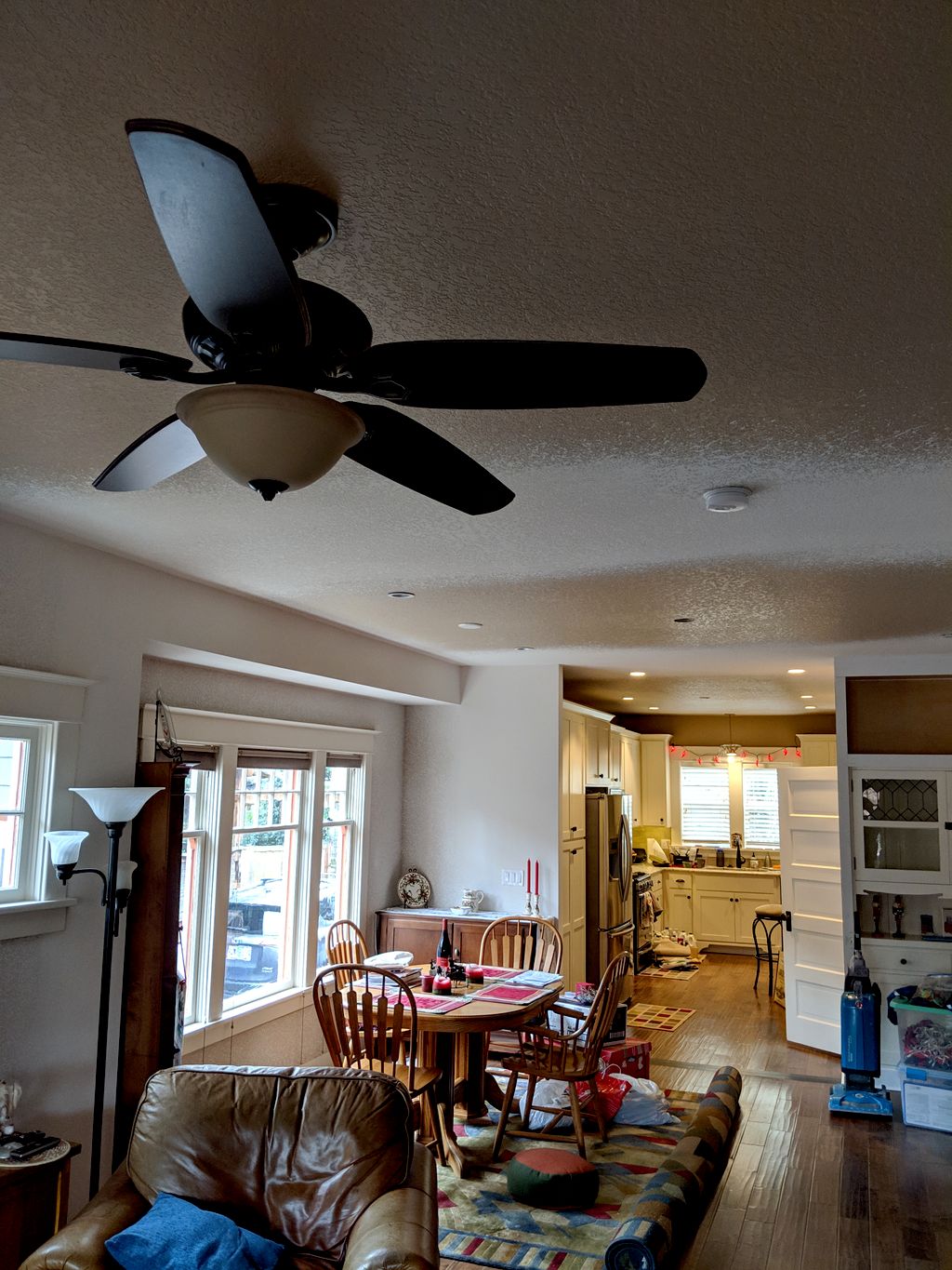 Removed two partition walls and repaired drywall t