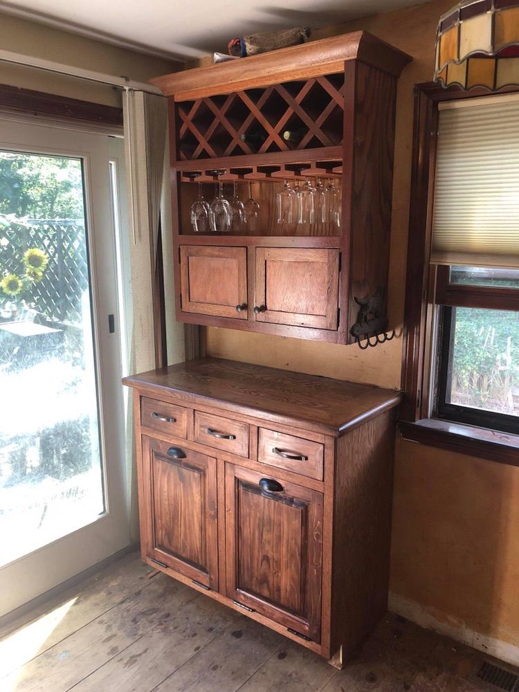 Custom design and build; mahogany wine rack and ga