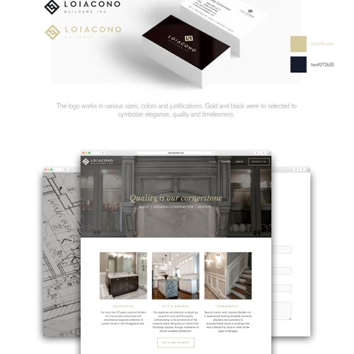 Branding and landing page for Loiacono Builders In