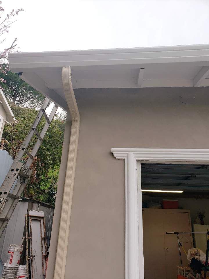 2019 Feb. New gutter and Downspouts in San Rafael