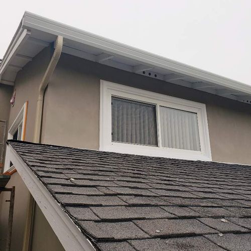 2019 Feb. New gutter and Downspouts in San Rafael