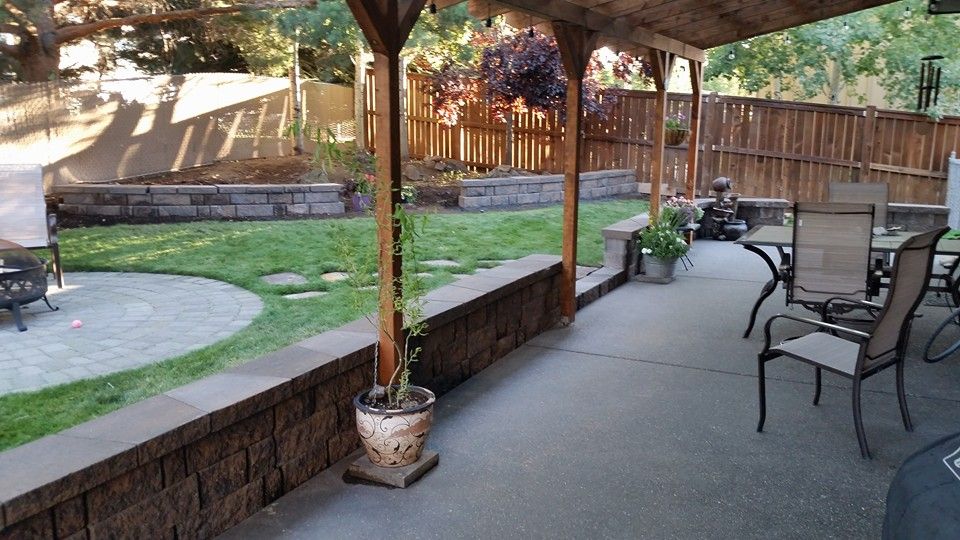 Landscape block walls