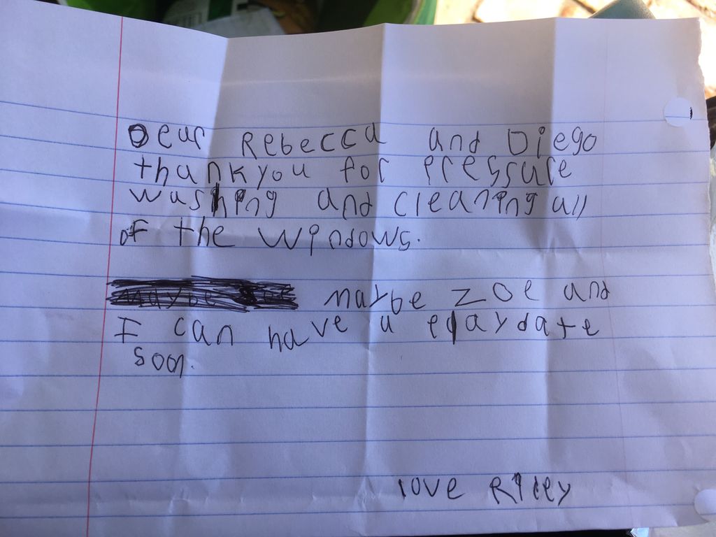 Couldn't ask for a nicer review!  Families helping