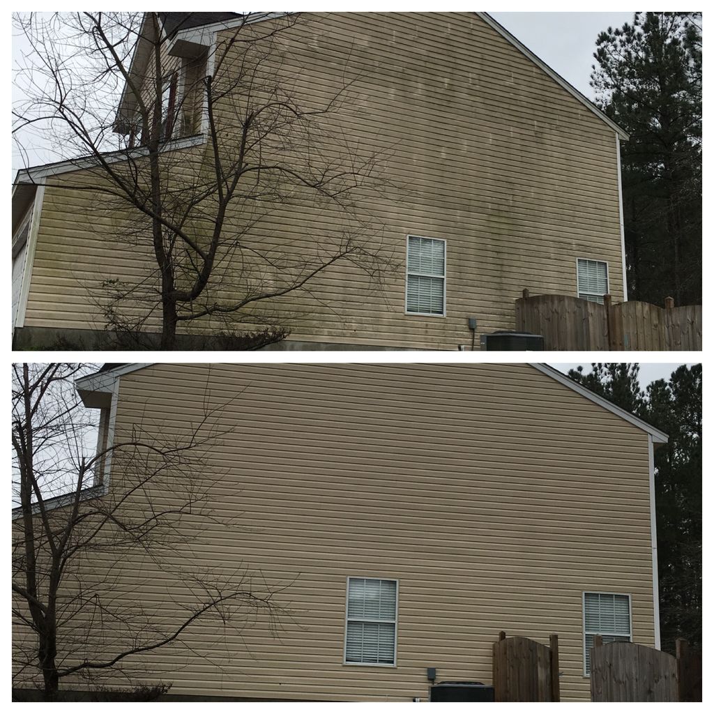 Soft wash house cleaning