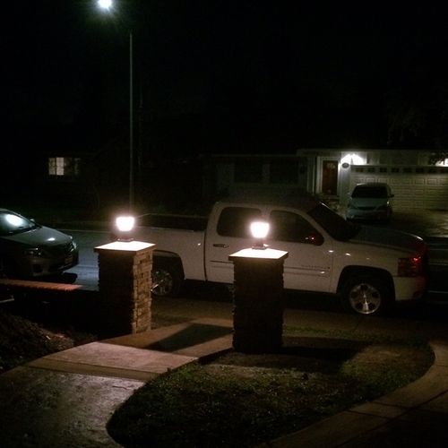 Steven did a great job on my outdoor pillar lights