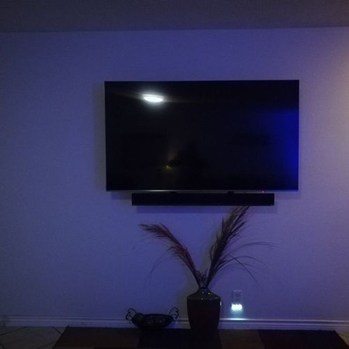 Jay was awesome. He was able to hang a 65" TV the 