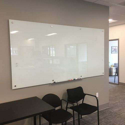 Slade Group installed very large glass dry erase b