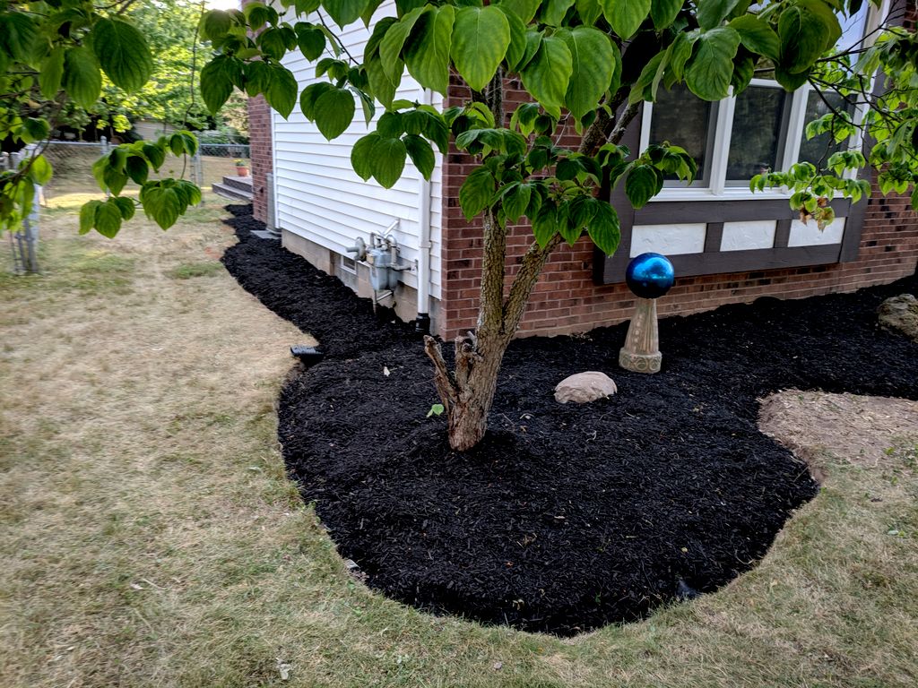 After weeding and creating a new garden bed with f