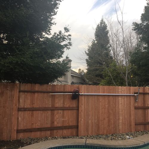 Fence replacement completed today and we are very 