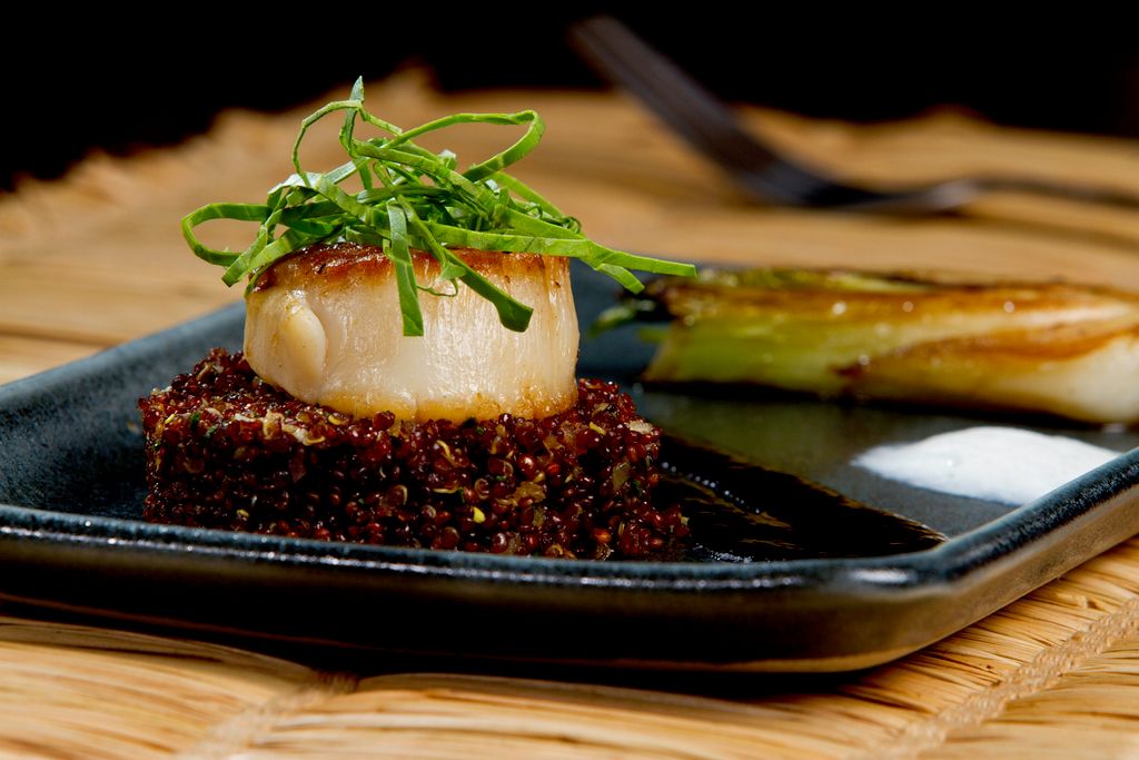 Sea Scallop, Red Quinoa, Blackberry Gastrique, Cin