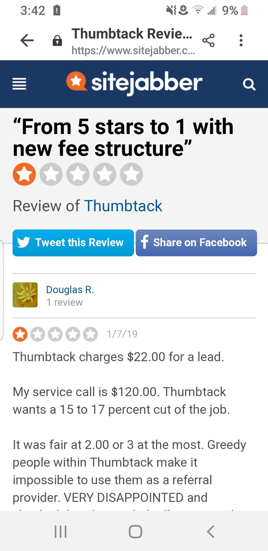 Thumbtack reviews from the people who pay them!