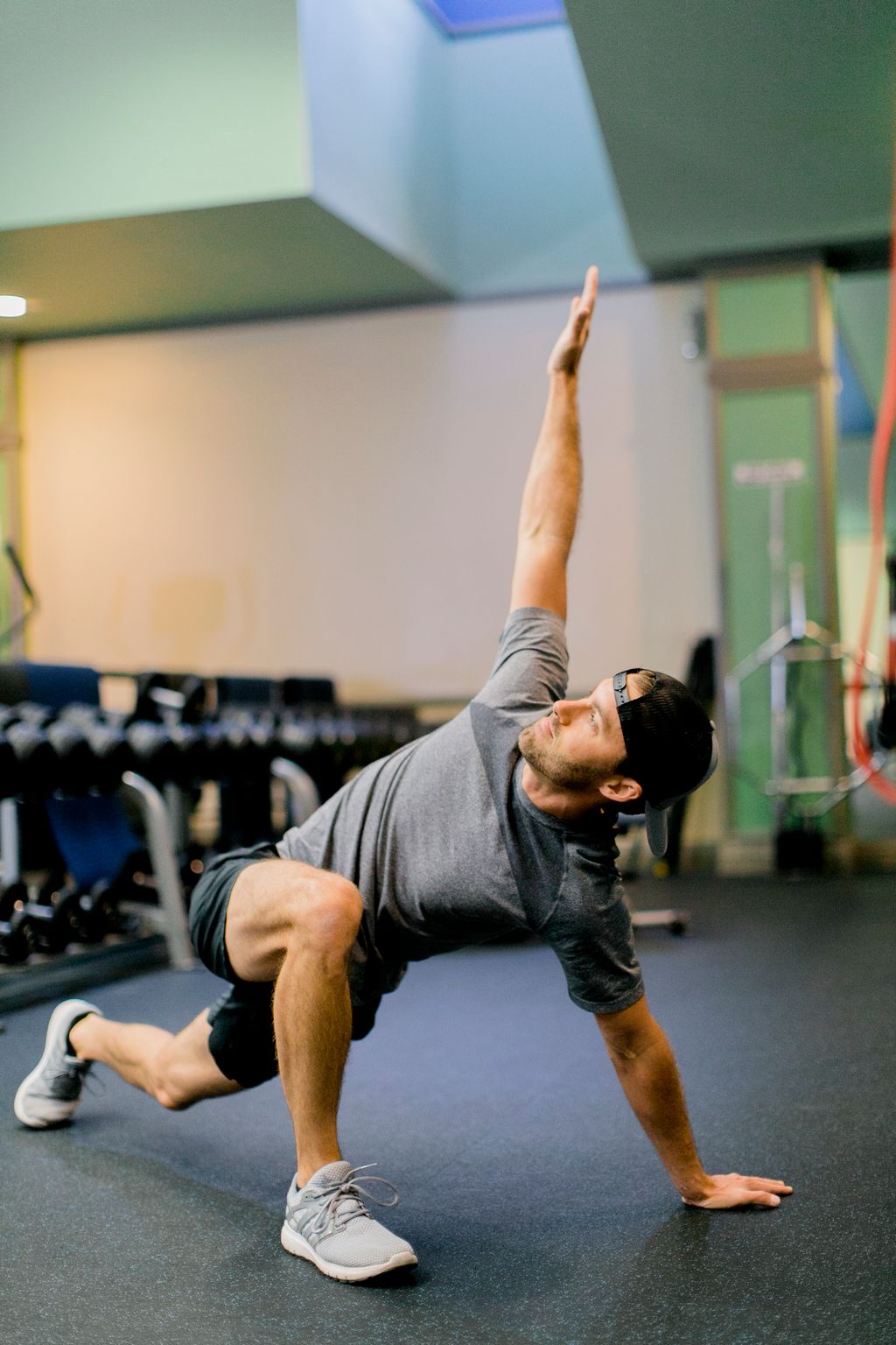 Jeramiah prepping for a workout