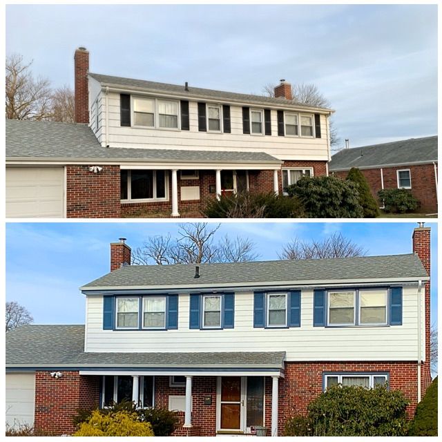 New cedar impressions, wrapped fascia, hand painte