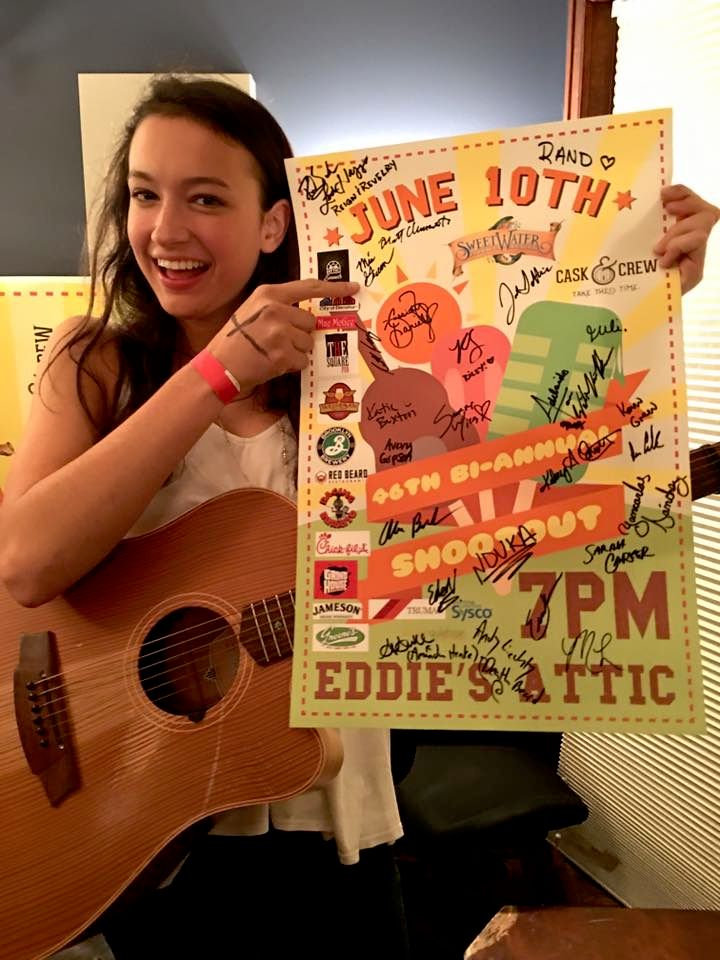 the night Mia won Eddie's Attic Acoustic Showdown