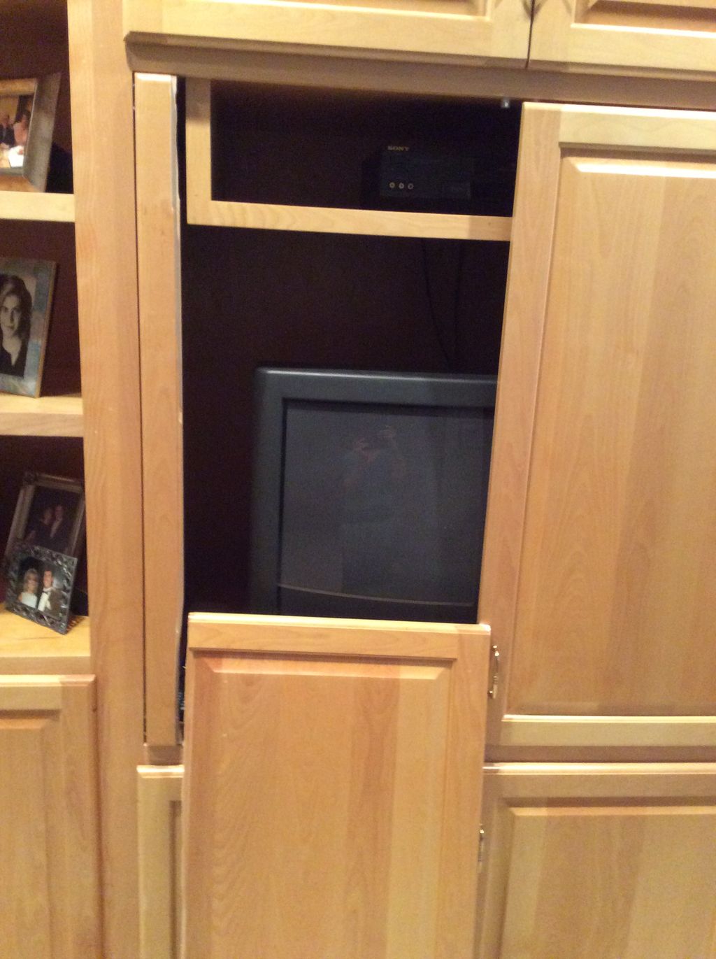 door cracked in half. next pic is after I fixed it