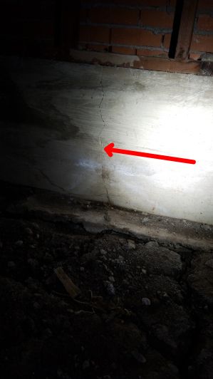 perimeter beam failure at crawlspace