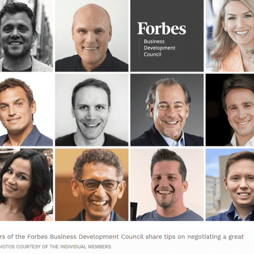 On Forbes Experts Panel on Negotiations