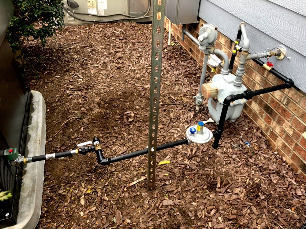 New gas line for a generator. 